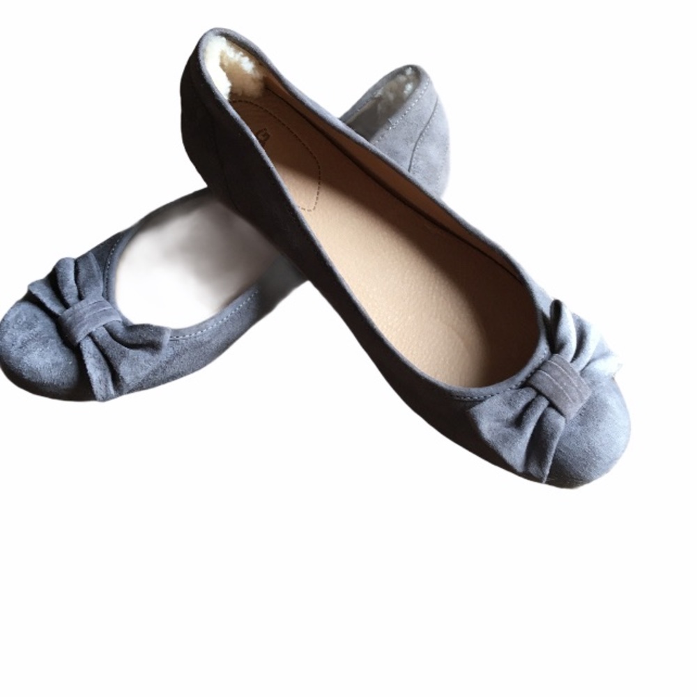 NEW UGG ANTORA SUEDE BOW FLATS